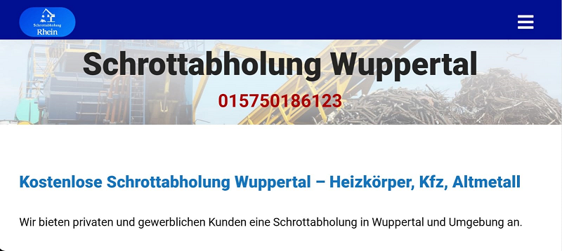 image 1 190 - Kostenlose Schrottabholung in Wuppertal auch bei kleinen Mengen Schrott