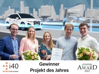 i40.de und BMW werden mit innovativer 3D-Lernwelt beim eLearning Projekt des Jahres 2023 ausgezeichnet